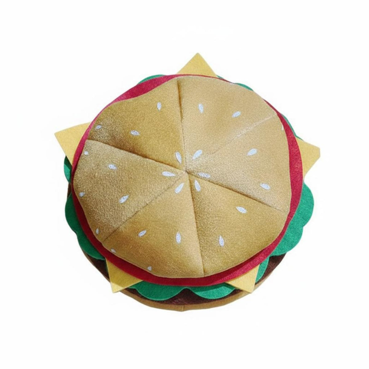 Creative Prop Hamburger Hat Funny Design Cartoon Quick-Service Cuisine Headpiece for Party