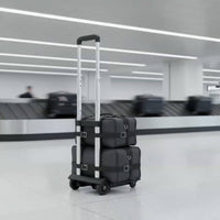 Compact Storage Folding Hand Truck High Load-Bearing Foldable Hand Truck Effortless Rolling Wheels for Travelers, Shoppers, Travel