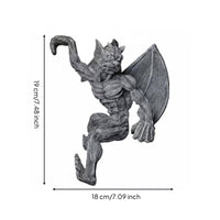 Outdoor Gargoyle Fence Hanger Long-Lasting Resin Fence Topper Ornament Detailed Design Hanging Gargoyle Decor for Garden, Yard