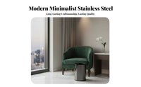 Lidless Metal Garbage Bin Luxurious Feel Round Uncovered Top Trash Can Round Uncovered Top Waste Bin Long-Lasting Double Level