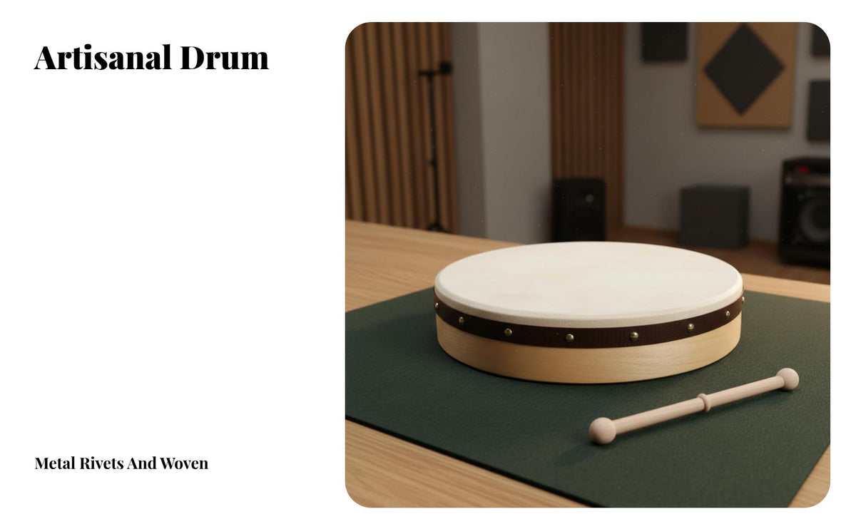 Goatskin Head Bodhran Drum Handheld Irish Bodhran Includes Beater Stick Percussion Instrument Rich, Full Sound for Musicians, Performers, Music Students, Live Performances, Practice Sessions, Social Gatherings, Studio Recording