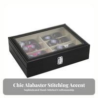 Soft Safeguarding Lining PU Leather Glasses Storage Box Dust-Proof PU Leather Eyewear Box Elegant Design for Closet