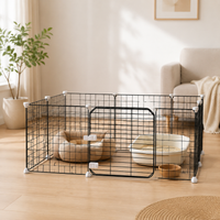 DIY Pet Cage Panels, Modular Wire Grid Fencing for Small Animals, Storage Shelves, and Plant Stands