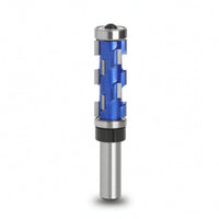 Flush Trim Router Bit with Top and Bottom Bearing Blue-Coated Flush Trim Bit Smooth Tool for Carpenters