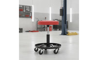 Automotive Stool with Tool Tray Padded Rolling Stool with Tool Tray Heavy Duty for Auto Repair Shop