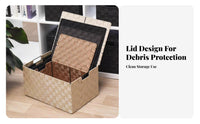 Lidded textile container With Lid foldable Lidded Box Large Capacity for Under Bed