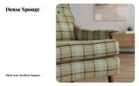 Highsupport Design Upholstered highsupport armchair Vintage design Upholstered highsupport armchair Chair hardwood Wood Legs Single Sofa Comfortable Seating for Homeowners, Adults, Readers, Living Room, perusing corner, Bedroom, Home Office