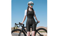 Breathable Cycling Bib Shorts Close-Fitting Bib Shorts with Padded Chamois Sleeveless Cycling Bibs Comfortable for Women, Cyclists, Training, Commuting