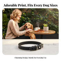 PU Leather Dog Bite-Resistant Printed Pet Resilient for Puppy Owners, Daily Walks, Outdoor Activities, Training