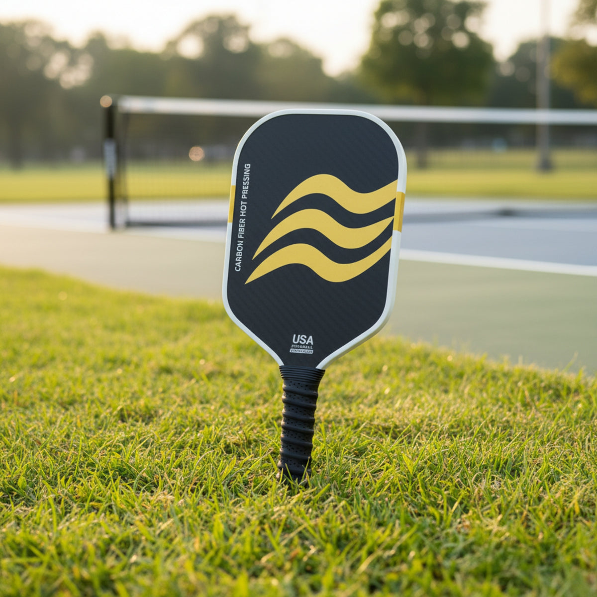 High Rotation Carbon Fiber Pickleball | 16mm, pickleball racket with Carbon Fiber Face, for exterior-use