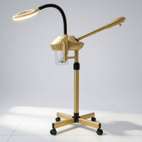2-in-1 Facial Steamer with Magnifying Lamp Professional Standing Facial Steamer Salon-Level Adjustable for Estheticians, Beauticians, Salons, Spas, Beauty Studios