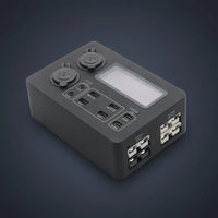 QC 3.0 12V Power Box with LCD Display Multifunctional Power Distribution Box with LED Display Compact Fast Charging for Campers, DIYers, Camping, Vans, Boats, Cars