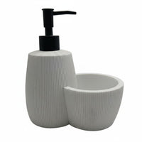 Vertical Stripe Resin Lotion Dispenser, Modern Minimalist, Press Pump, Hotel, Guesthouse, Bathroom