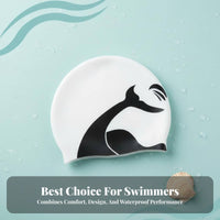 Silic Single Swim Cap Comfortable Fit Large Size Swim Cap High Waterproof Swimming Hat for Adults, Swimmers, Water Sports, Training, Bathing