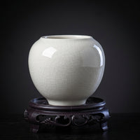Plant Pots for Indoor Display, Semi-Handmade Ceramic Bonsai Pot for Home Office Decor, Classical Style with Drainage Hole, 5.8cm