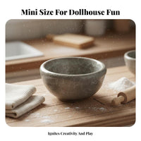 Realistic Intricacy Miniature Ceramic Bowl Decorative Miniature Glass Bowl Exquisite Intricacy S for Adults, Pretend Play, Miniature Scene S