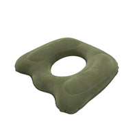 Flocked Seat Cushion with Center Opening PVC Inflatable Seat Cushion Water-Resistant Seating Aid Contoured