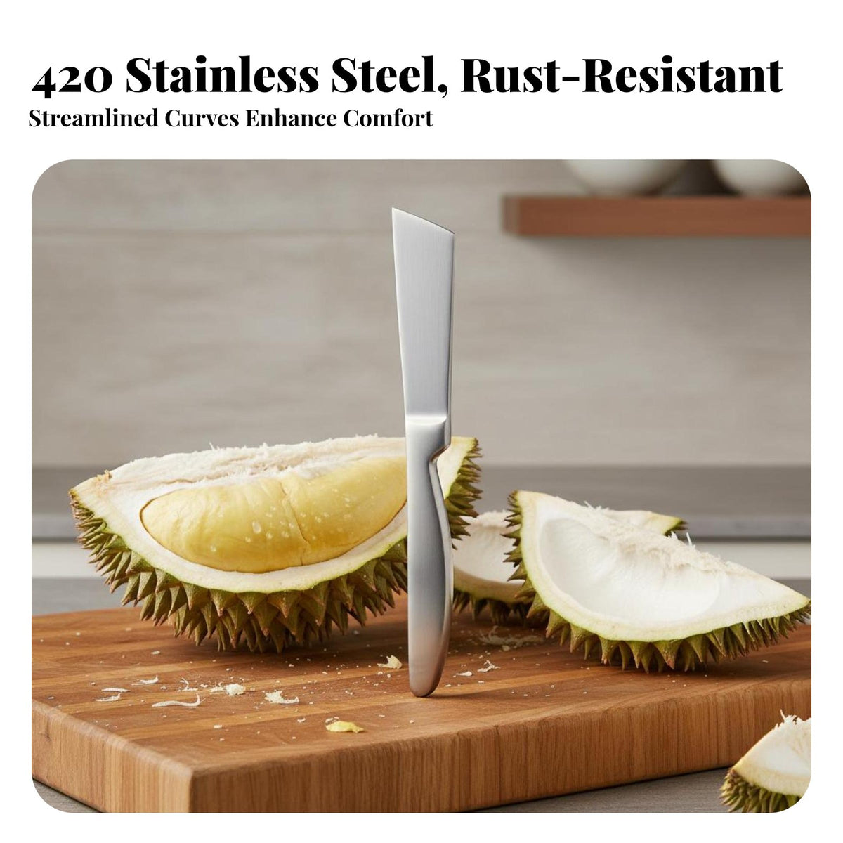Durian Sturdy Durian Opener Easy to Clean Versatile Fruit Cutter for Home Cooks, Adults, Restaurants