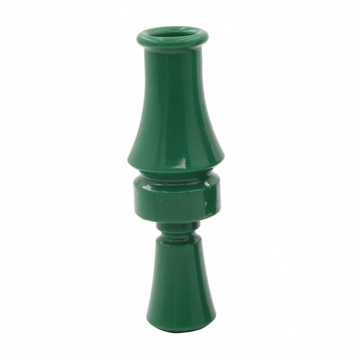 Flared Mouthpiece Duck Call Whistle Tapered Body Mallard Call Whistle Green Gear 11 Cm for Hunters