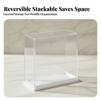 Enclosed emblem Case Transparent Collectible badge Holder Clear View for Anime Fans