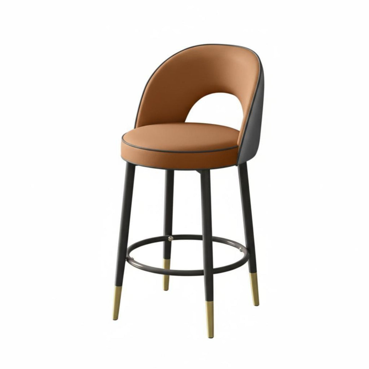 Light Luxury Design rotate Stool with backrestrest Built-in Footrest Bar Chair Stable Pedestal Base Home Furniture Padded Seat and backrest for Homeowners, Business Owners, Adults, Billiard Hall, Kitchen Island, Reception Desk, Restaurant