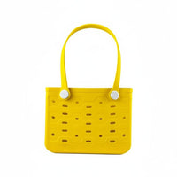 Lightweight EVA Tote Bag Washable EVA Hole Tote Easy to Clean Waterproof Plastic Handbag Long-Lasting for Women, Teens, Pool, Travel, Shopping