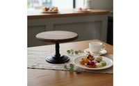 Elevated Design Pedestal Cake Stand Rustic Charm High Footed Dessert Tray Multi-Purpose Round Pedestal Stand Multifunctional for Weddings, Bakeries