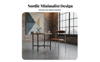 Nordic Design Arched Back Chair Modern Minimalist Indoor Furniture Comfortable Cushion Accent Dining Seat Ergonomic Backrest for Interior Decorators, Business Owners, Meeting Room, Bedroom, Entryway, Reading Nook
