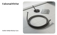 Multi-Purpose Drain Snake Navigates Bends Sewer Dredge Coil Olive Head Design for Toilet, Kitchen Sink