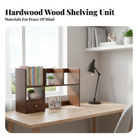 Desktop Book Rack with Handle Space-Saving Desk Organizer Versatile Use