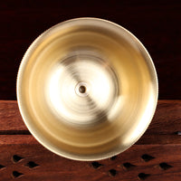 Copper Oil Lamp Base with Eight Auspicious Symbols for Buddhist Altar