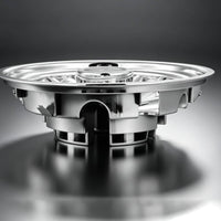 Utility Cart Hub Cap Silver 8-Inch Wheel Hub Cap Scratch-Resistant Vehicle Accessory