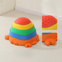 Animal-Shaped Crab Stepping Stone Sensory Stepping Stone with Textured Top Stackable Toy Sturdy for Obstacle Course