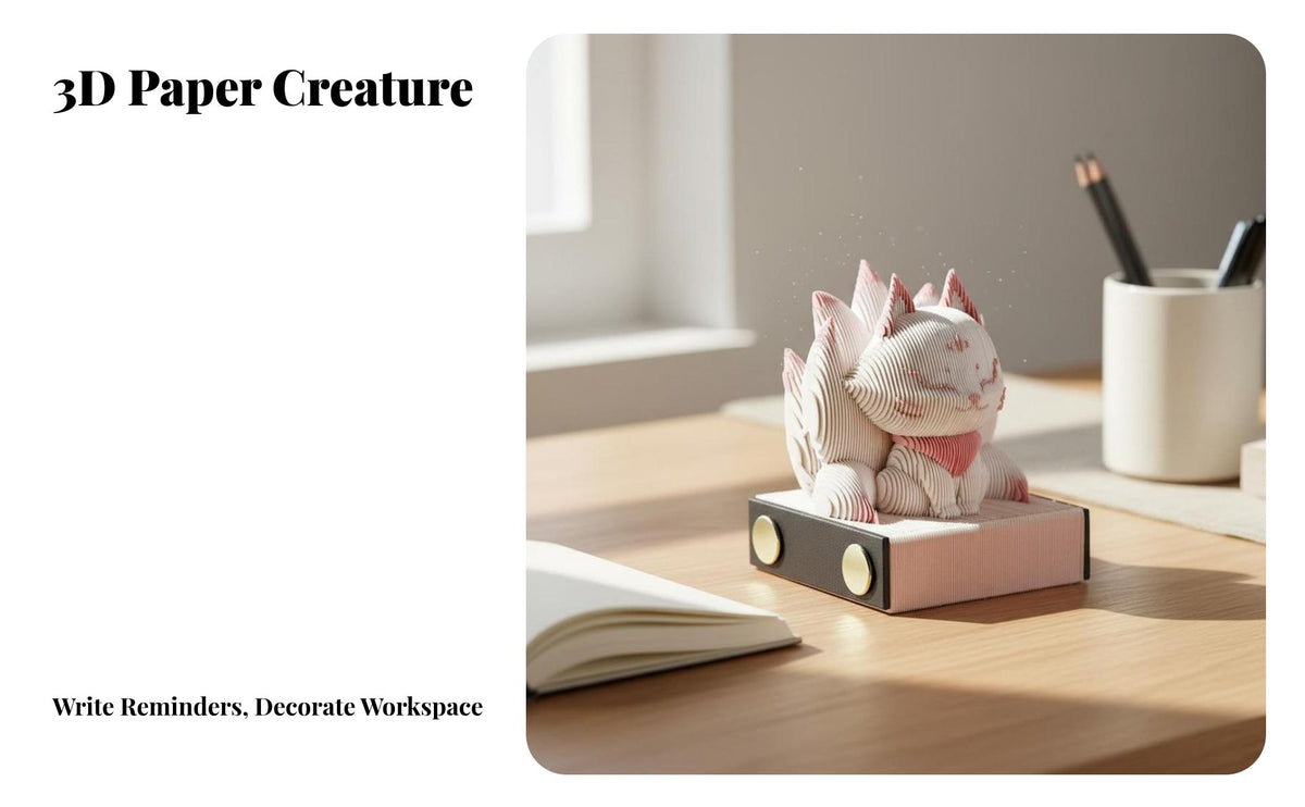 Creative Gift 3D Memo Pad Original Design 3D Art Notepad Multi-Functional for Tear-Away Ice Workers, Professionals, Home Decor, Study Room