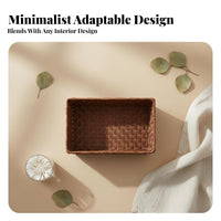 Divided Woven Storage Container Rattandesign Multi-Compartment Organizer