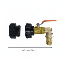 Tote Adapter with Brass Ball Shutoff Resistant Tote Tank Adapter Threaded Ball Shutoff Connector for Workshop