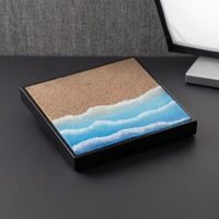 Miniature Display Base Black Frame Tabletop Scene Base Square Miniature Display Base