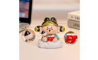 Cartoon Figurine with Cumulus Base Cute Decorative Character Figurine Glossy Atmospheric Sprite Statue for Teens, Collectors, Desk, Bookshelf