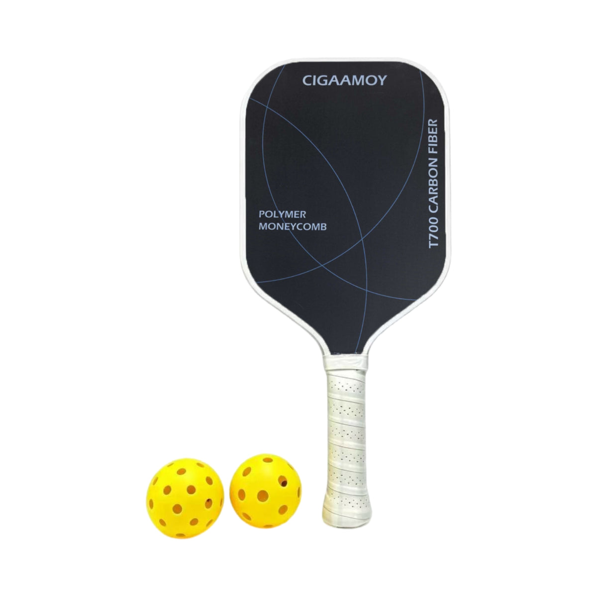 Shock-Absorbing Carbon Fiber Pickleball Paddle Cushioned Pickleball Paddle with Honeycomb Core Comfortable Racquet Responsive for Training