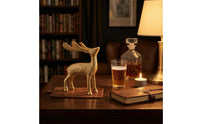 Elk Bottle Opener Engraved Brass Elk Opener Gold-Toned Deer Desk Ornament