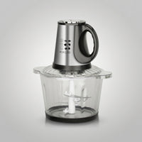 800W Food Processor with Glass Bowl Long-Lasting Electric Food Chopper Powerful Chopper with Glass Bowl Compact for Kitchen
