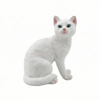 Cat Figurine Resin Cat Statue Naturalistic Home Decor for Gardeners, Garden, Yard, Living Room