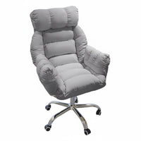 Reclining Backrest Upholstered Armchair with Footrest Luxuriously Cushioned Cushioning Upholstered Recliner with Footrest Padded Cushion Lounge Chair Ergonomic for Home Inactiveice Workers, Students, Young Adults, Bedroom, Dorm Room, Leisure Time