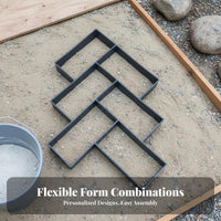 Plastic Concrete Paver Form Long-Lasting Cement Paver Form DIY Stepping St Single Form Easy to Use Reusable Stepping St Single