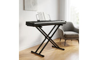 Detachable Double Tube Keyboard Stand Portable Double X Keyboard Stand Adjustable Height Instrument Support Non-Slip Rubber Caps for Studio, Stage