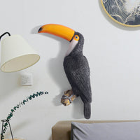 Sculpted Bird Wall Art Nature-Inspired Wall Decor with Bird Lightweight Handpainted for Hallway