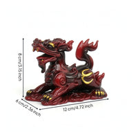 Glossy Dragon Tea Pet Decorative Resin Tea Pet Vivid Mythical Beast Figurine Traditional for Collectors