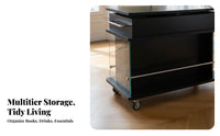 Movable C-Shaped Table Luxury aesthetic C-Shaped Snack Table Adjustable Height Household Furniture adaptable Use for Apartment Dwellers, Homeowners, Living Room, Small Spaces, Bedroom, Home Office