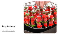 Detachable Design Round Air Fryer Skewer Rack High-Temperature Resistant Vertical Skewer Stand Long-Lasting for Party Hosts, BBQ