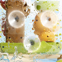 Waterstream Bath Toy with Spoon Interactive Suction Cup Bath Toy for Toddlers, Kids, Children, Bathtub, Bathroom, Shower